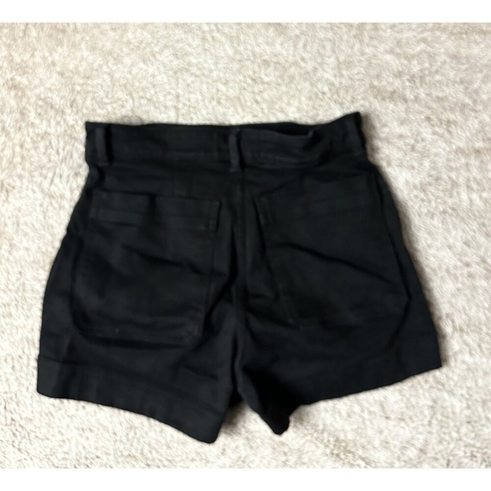 Everlane Women’s Utility Shorts Size 2 High Waisted Twill Black - Picture 7 of 9